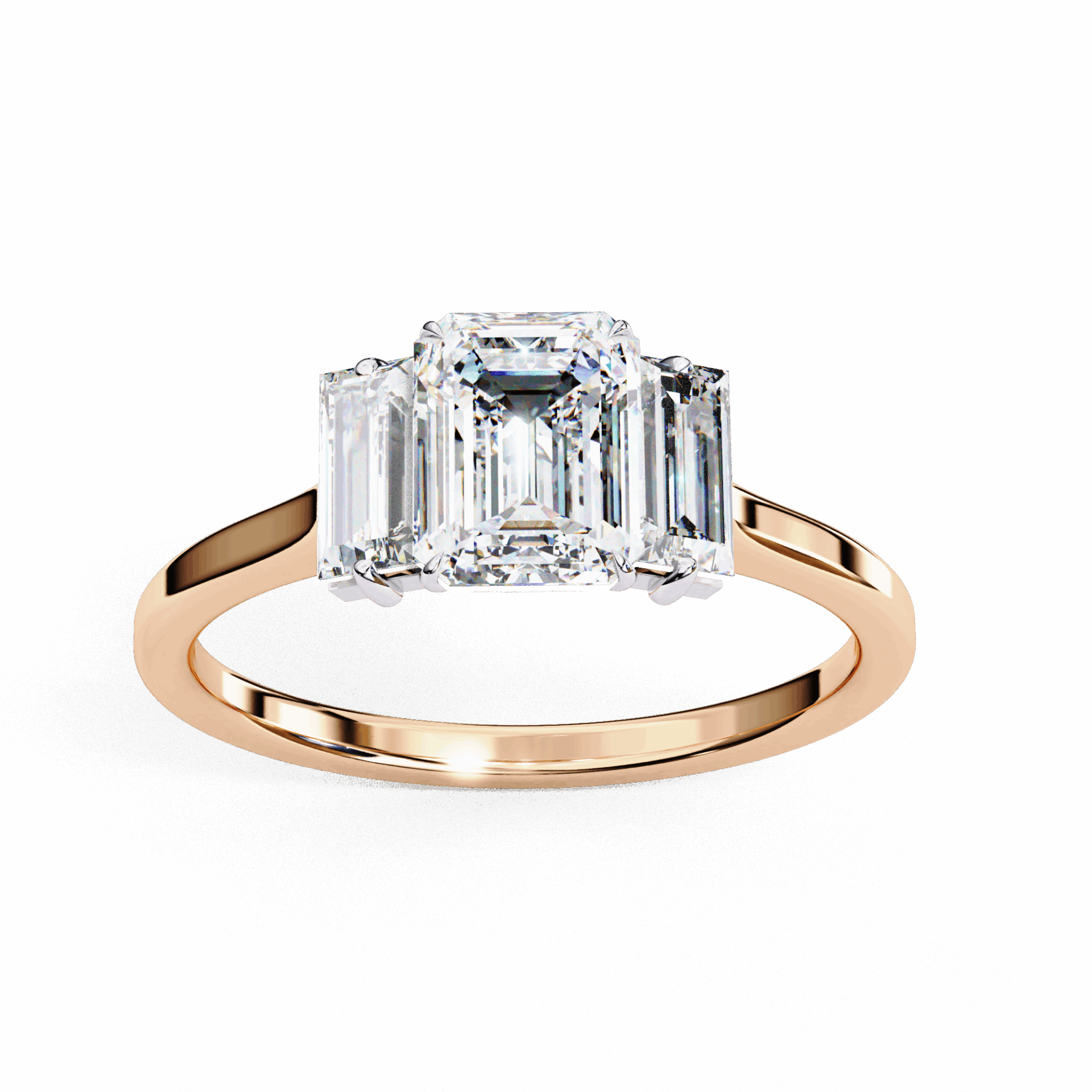 1.5 Carat Emerald Timeless Bond Solitaire Ring in Moissanite | House of Estara