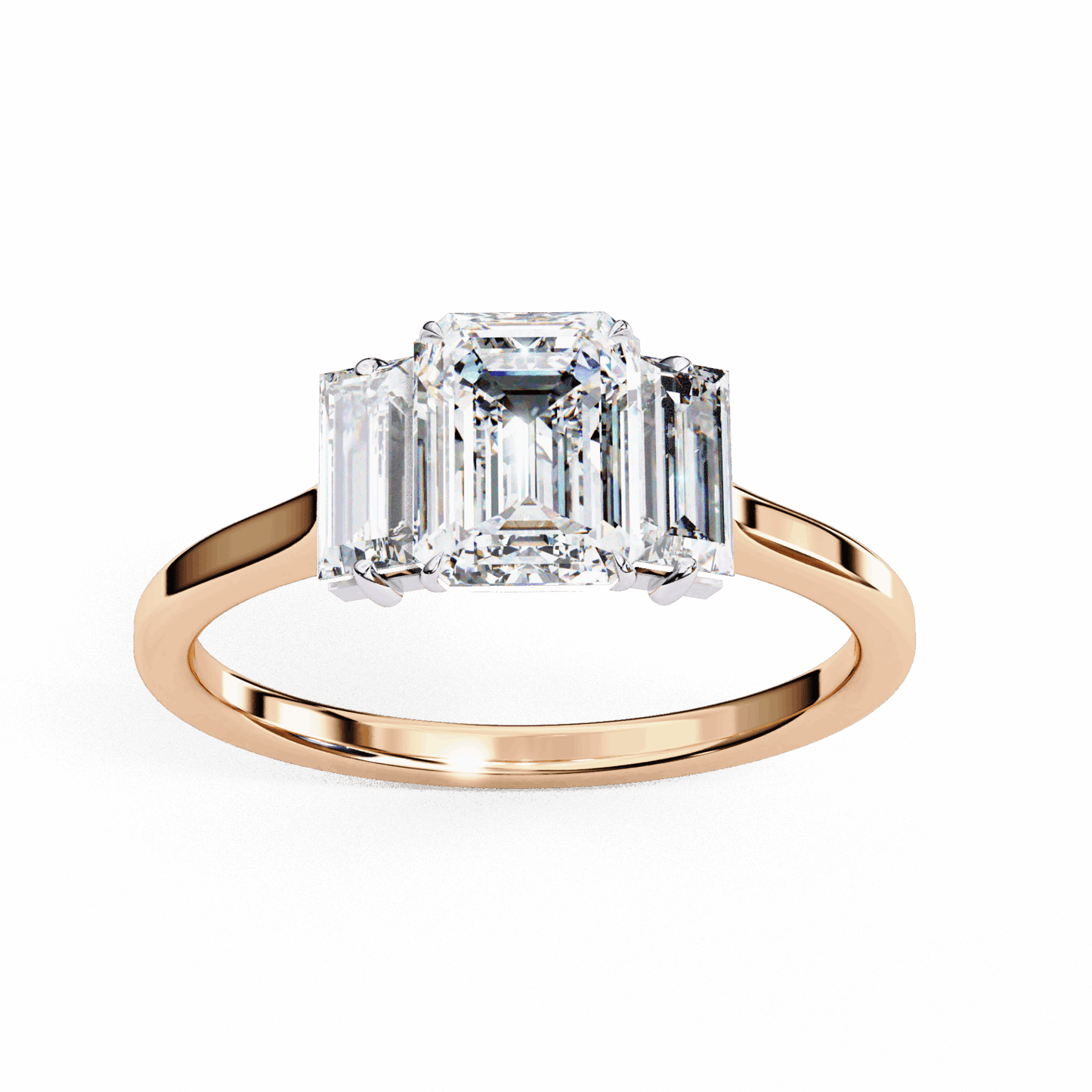 1.5 Carat Emerald Timeless Bond Solitaire Ring in Moissanite | House of Estara