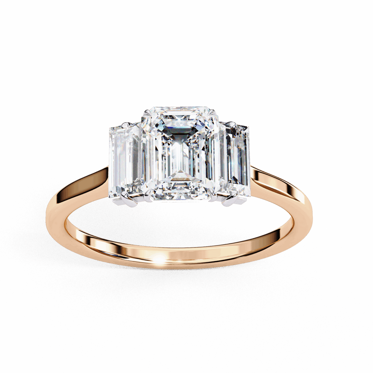 1.5 Carat Emerald Timeless Bond Solitaire Ring in Moissanite | House of Estara