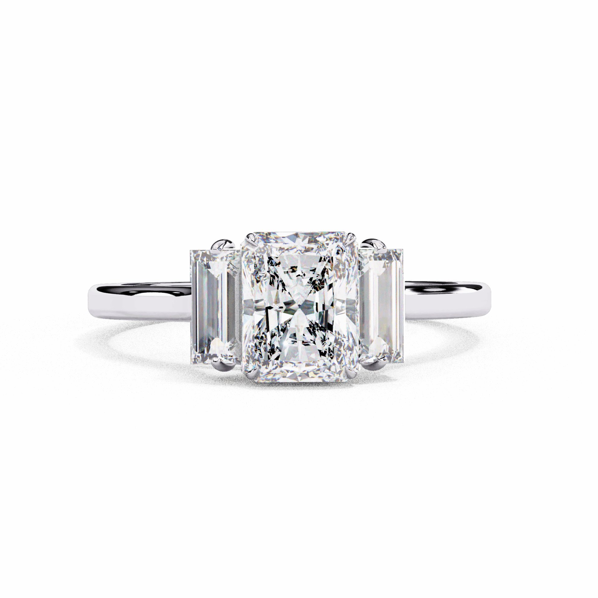 1.75 Carat Radiant Timeless Bond Solitaire Ring in Moissanite | House of Estara