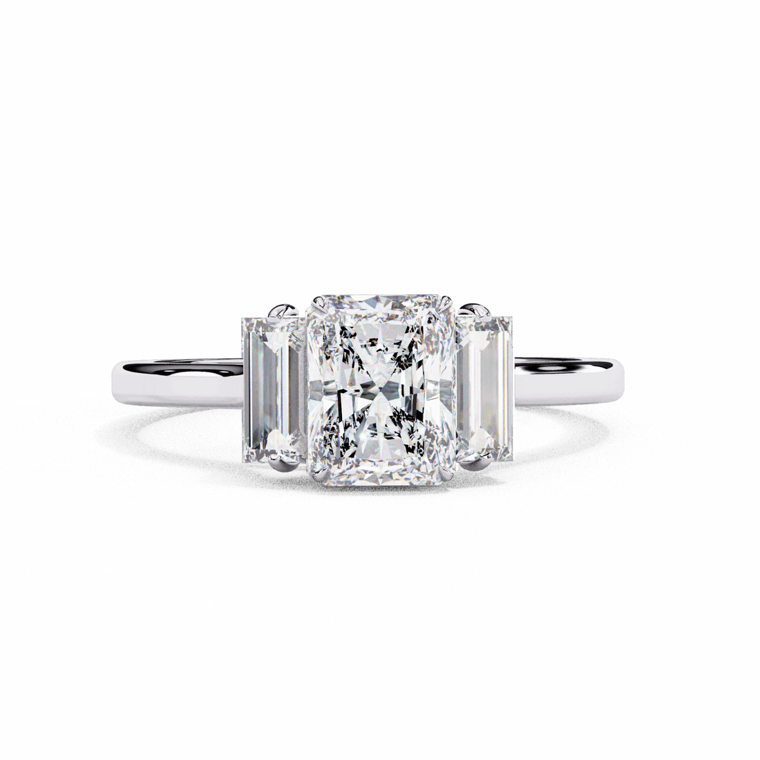 1.75 Carat Radiant Timeless Bond Solitaire Ring in Moissanite | House of Estara