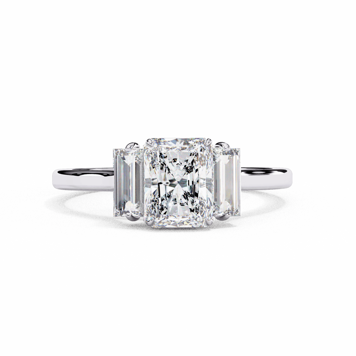 1.75 Carat Radiant Timeless Bond Solitaire Ring in Moissanite | House of Estara