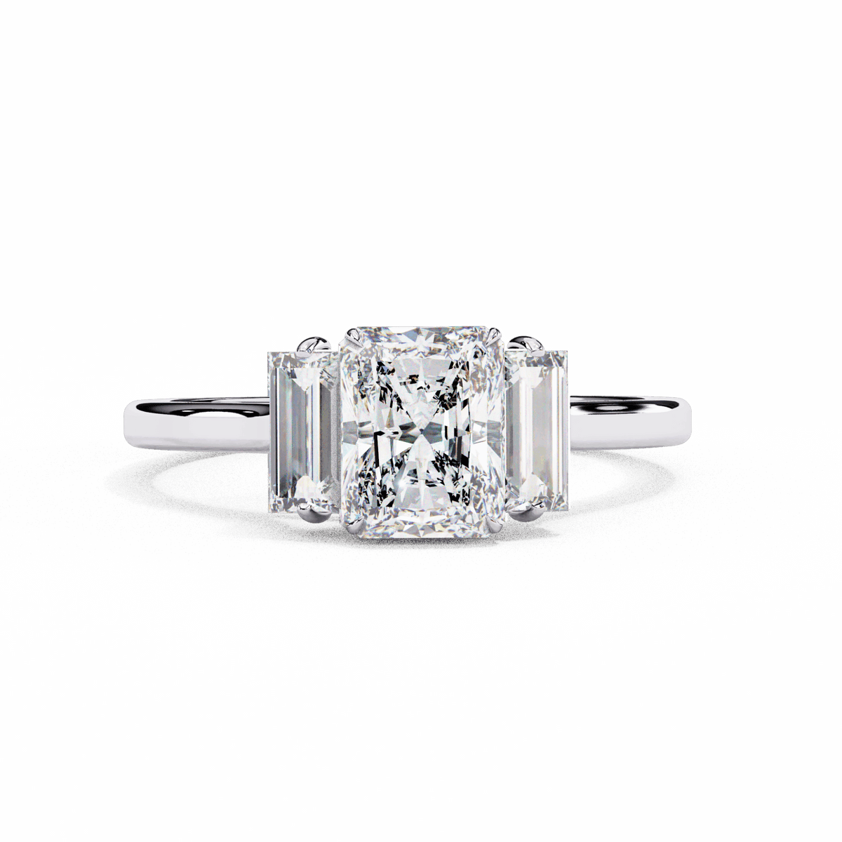 1.75 Carat Radiant Timeless Bond Solitaire Ring in Moissanite | House of Estara