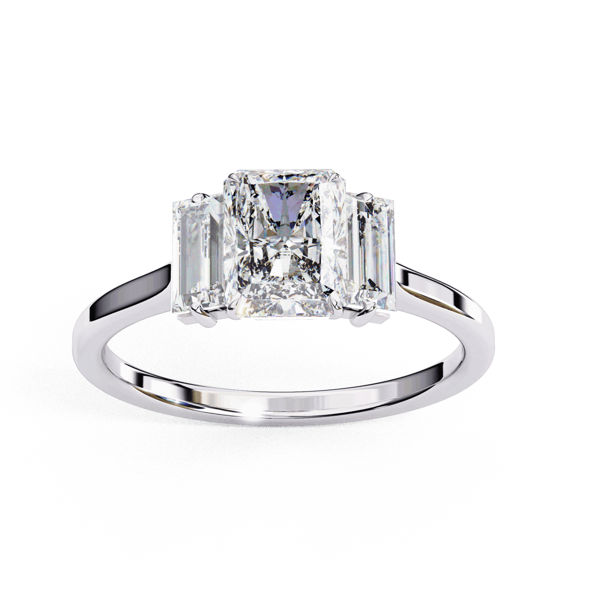1.75 Carat Radiant Timeless Bond Solitaire Ring in Moissanite | House of Estara