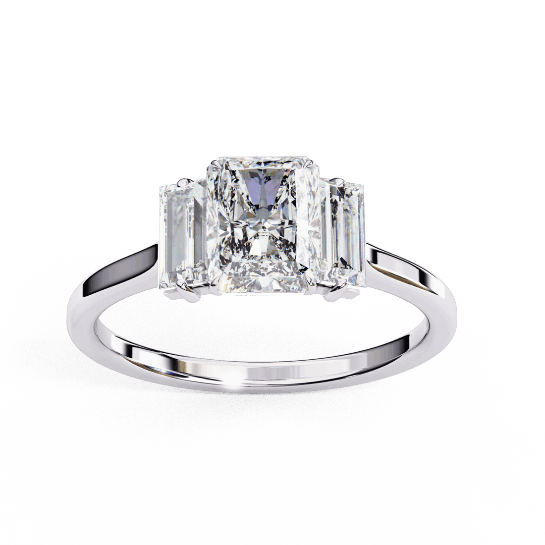 1.75 Carat Radiant Timeless Bond Solitaire Ring in Moissanite | House of Estara