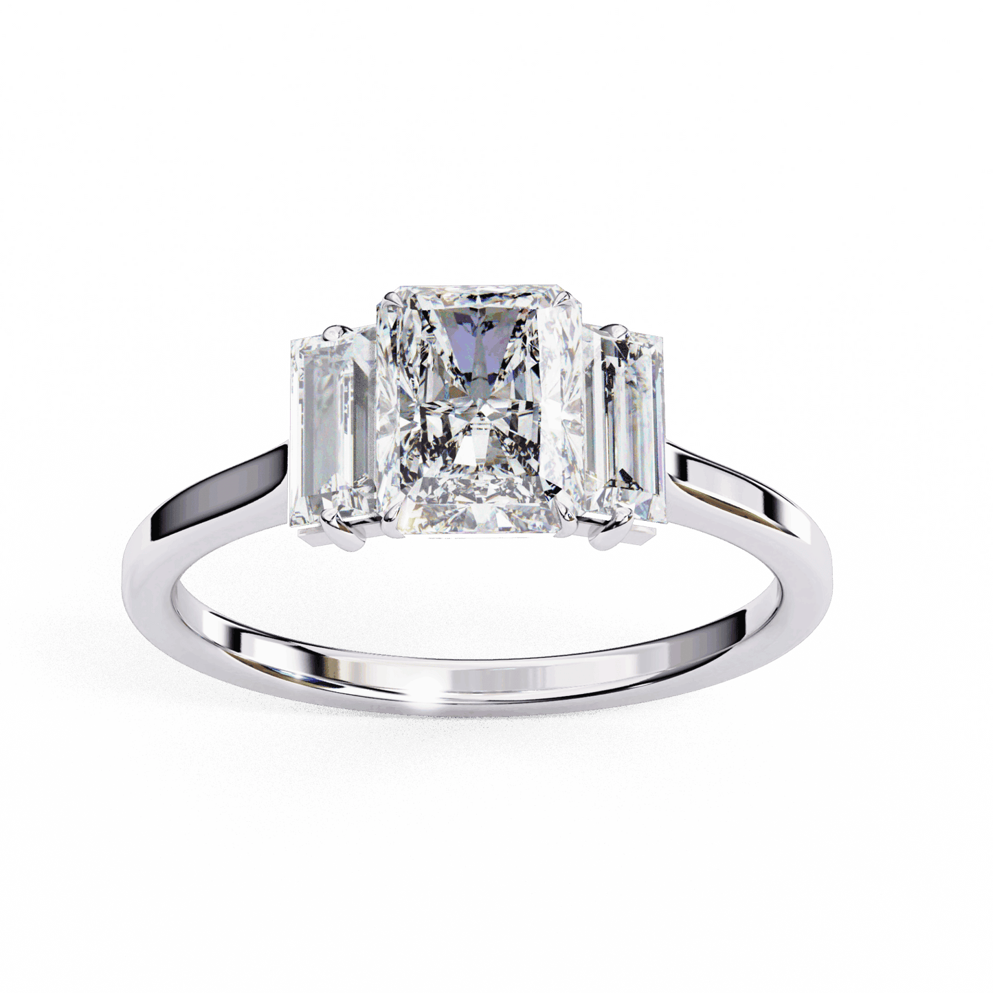 1.75 Carat Radiant Timeless Bond Solitaire Ring in Moissanite | House of Estara