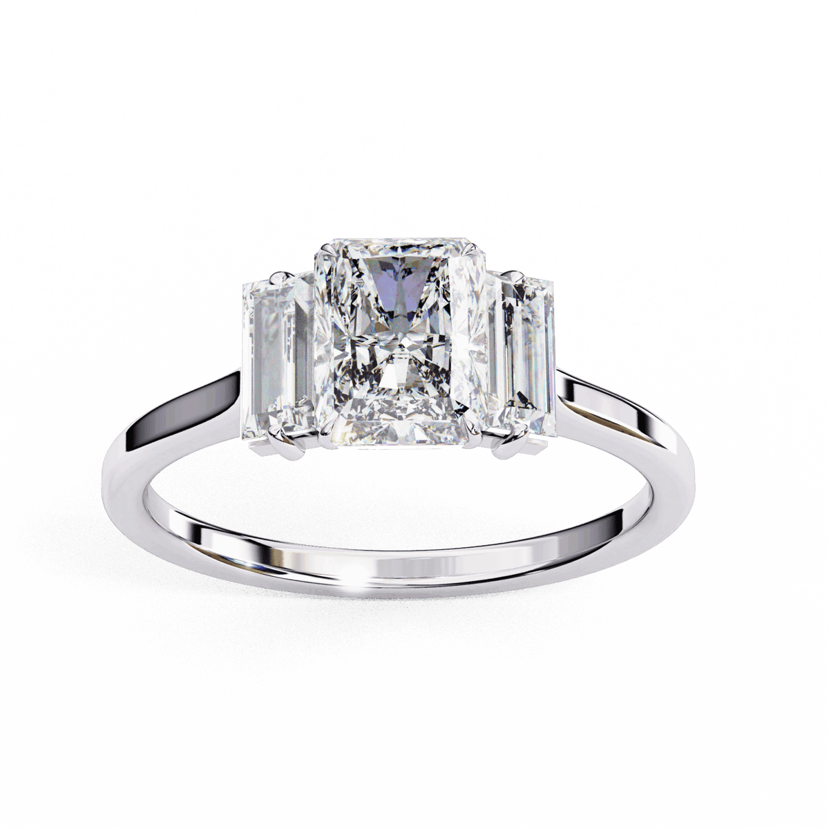 1.75 Carat Radiant Timeless Bond Solitaire Ring in Moissanite | House of Estara