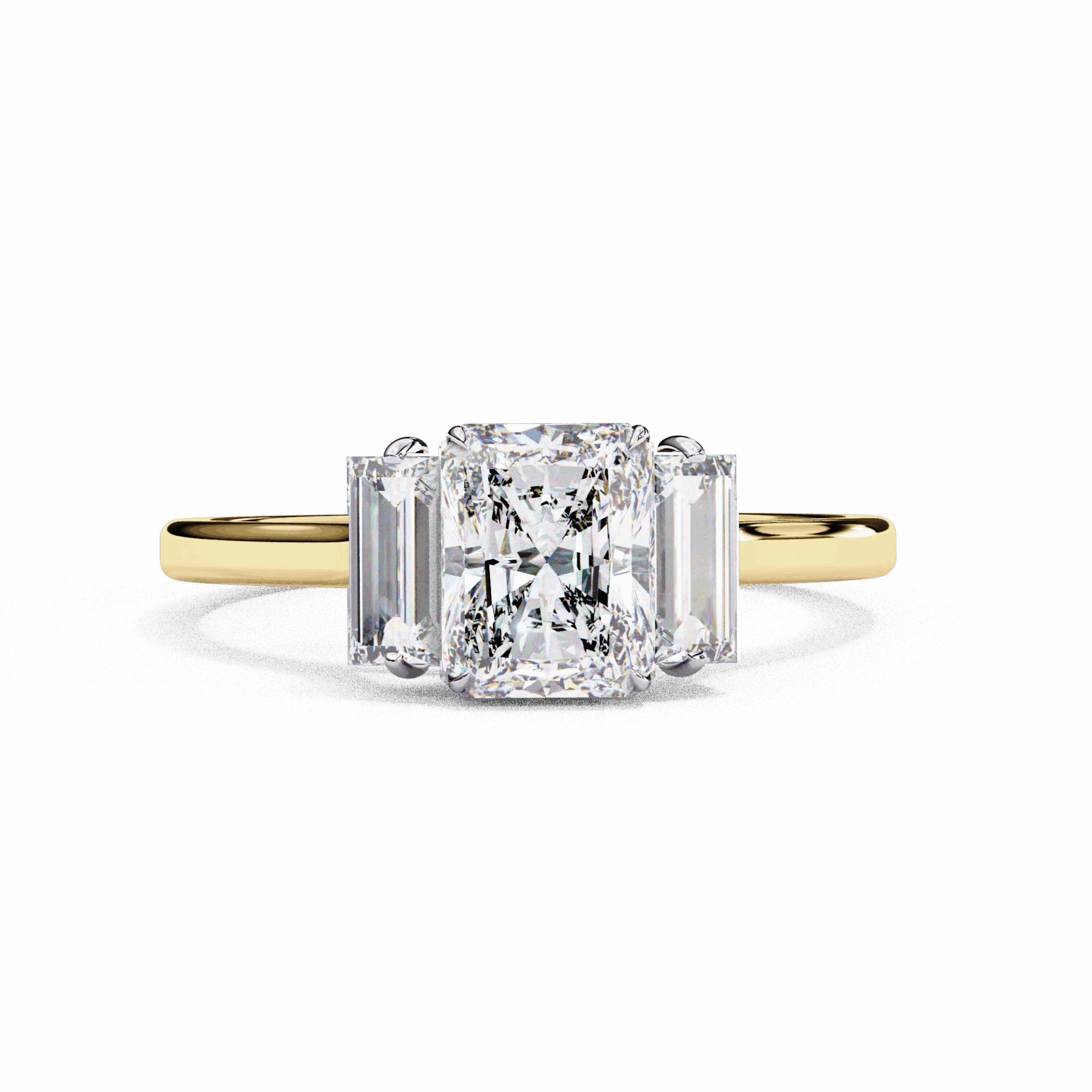 1.75 Carat Radiant Timeless Bond Solitaire Ring in Moissanite | House of Estara