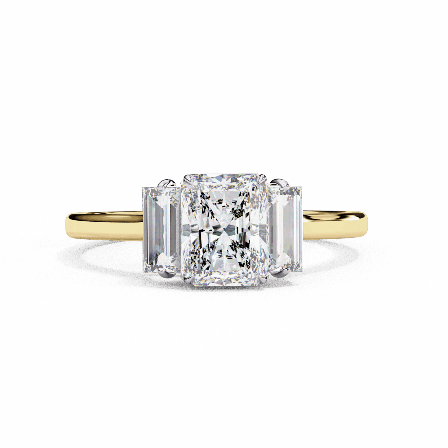 1.75 Carat Radiant Timeless Bond Solitaire Ring in Moissanite | House of Estara