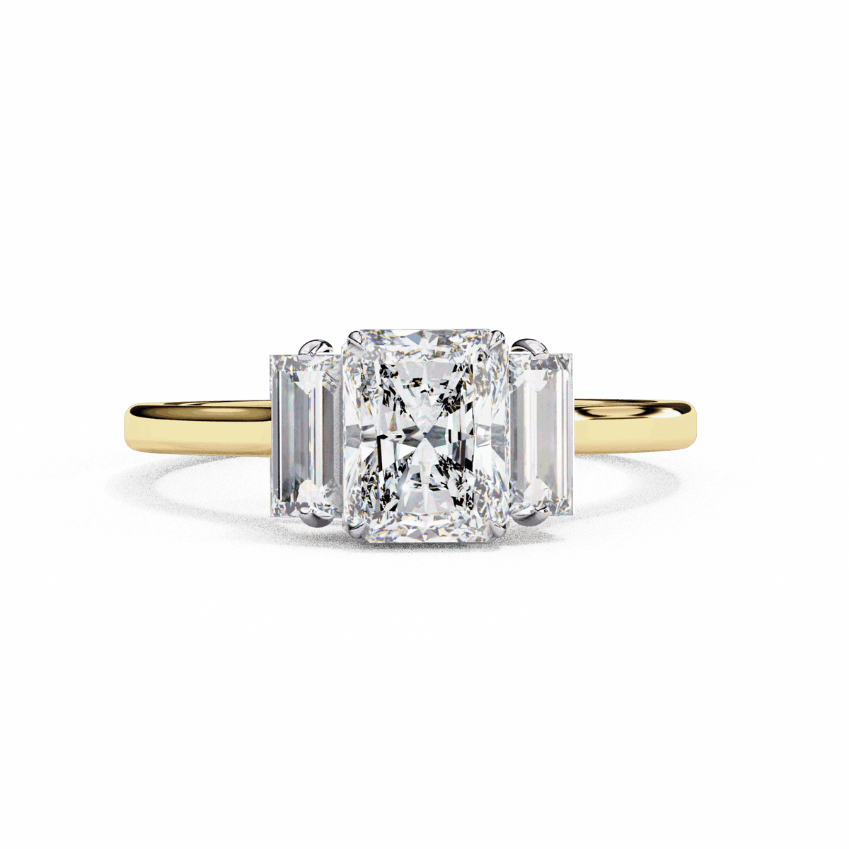 1.75 Carat Radiant Timeless Bond Solitaire Ring in Moissanite | House of Estara