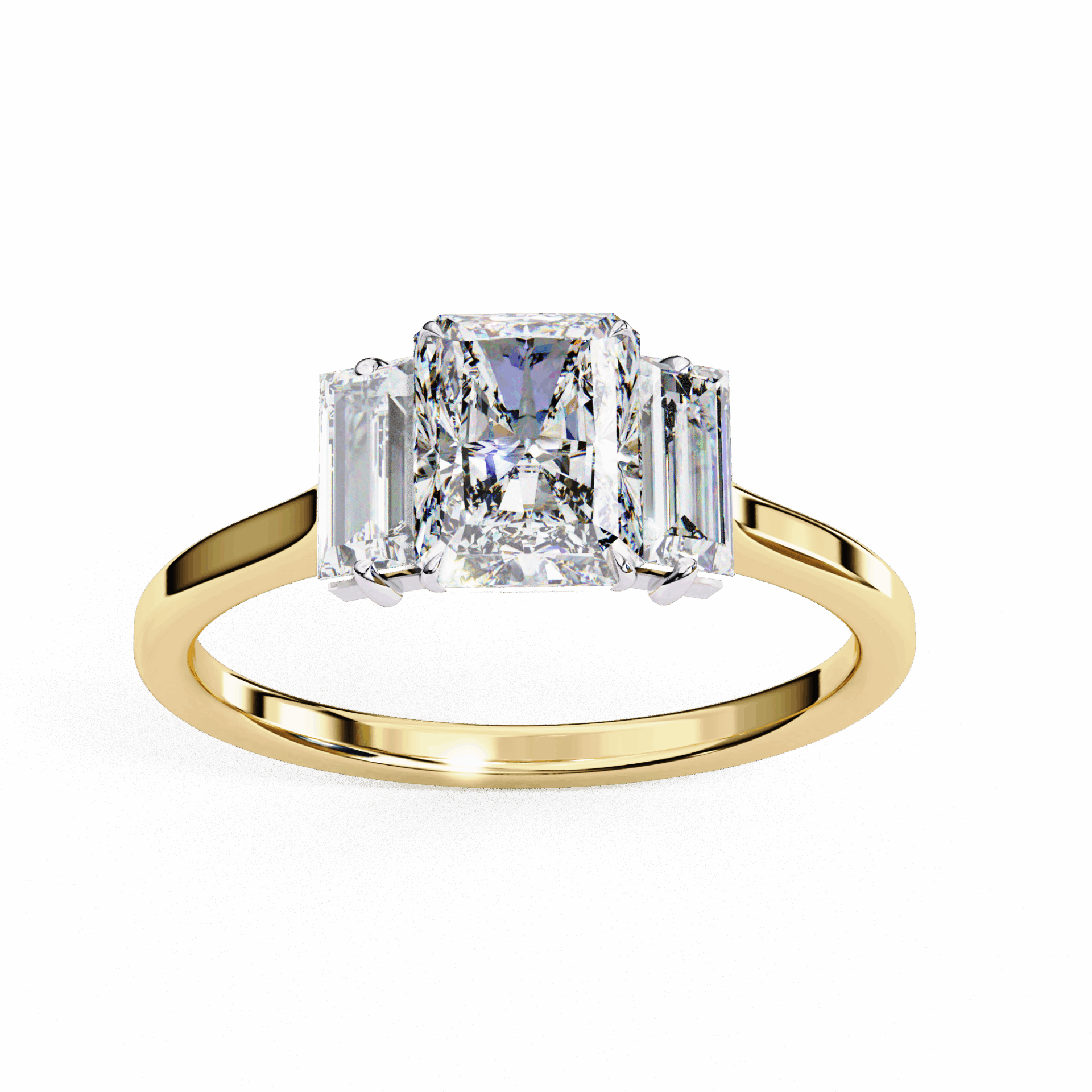 1.75 Carat Radiant Timeless Bond Solitaire Ring in Moissanite | House of Estara