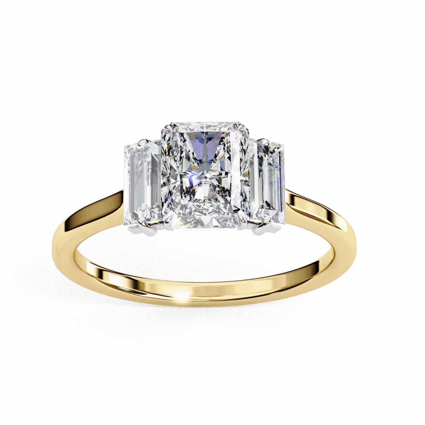 1.75 Carat Radiant Timeless Bond Solitaire Ring in Moissanite | House of Estara