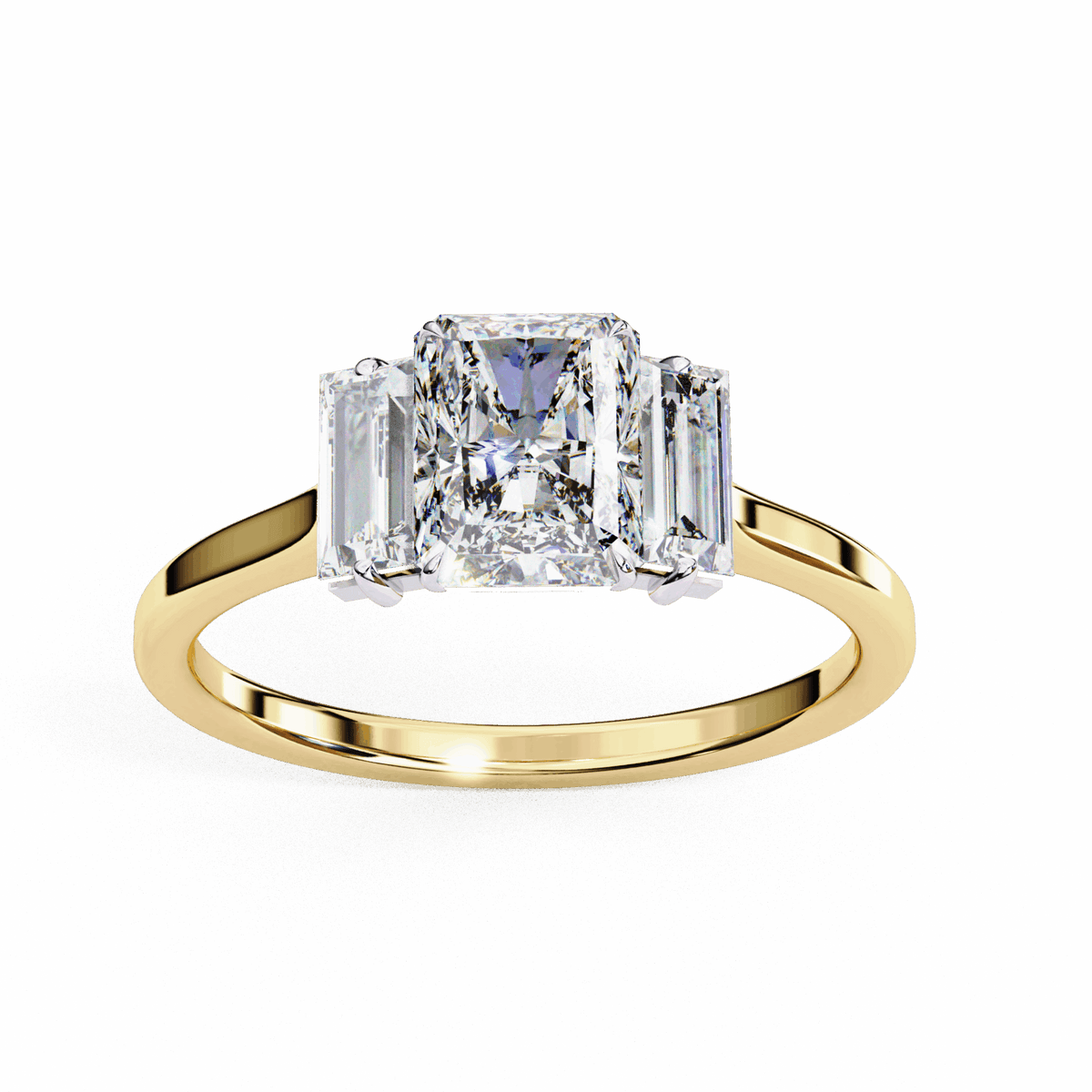 1.75 Carat Radiant Timeless Bond Solitaire Ring in Moissanite | House of Estara