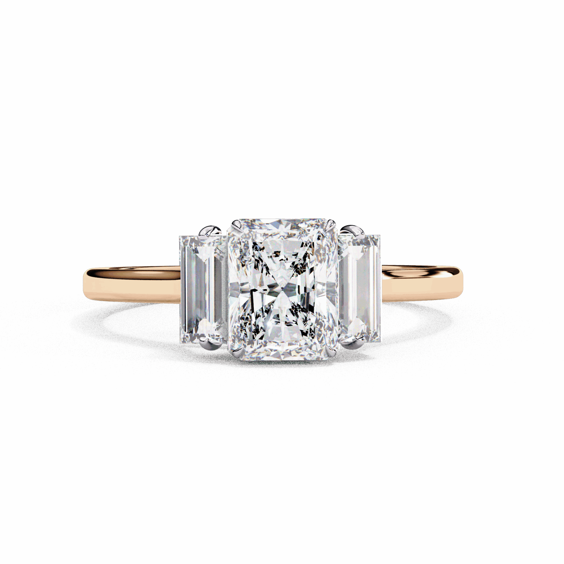 1.75 Carat Radiant Timeless Bond Solitaire Ring in Moissanite | House of Estara