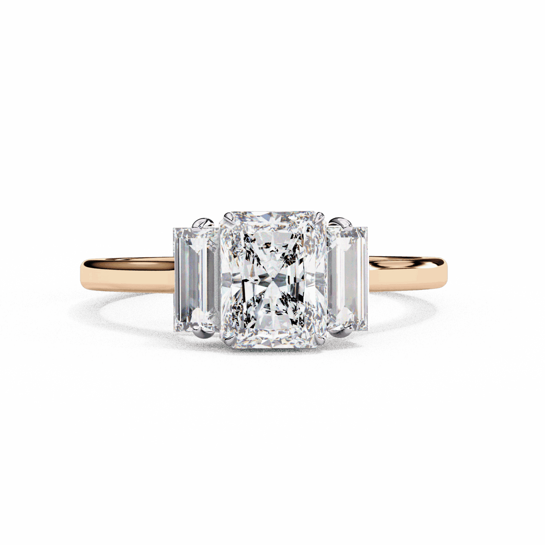 1.75 Carat Radiant Timeless Bond Solitaire Ring in Moissanite | House of Estara
