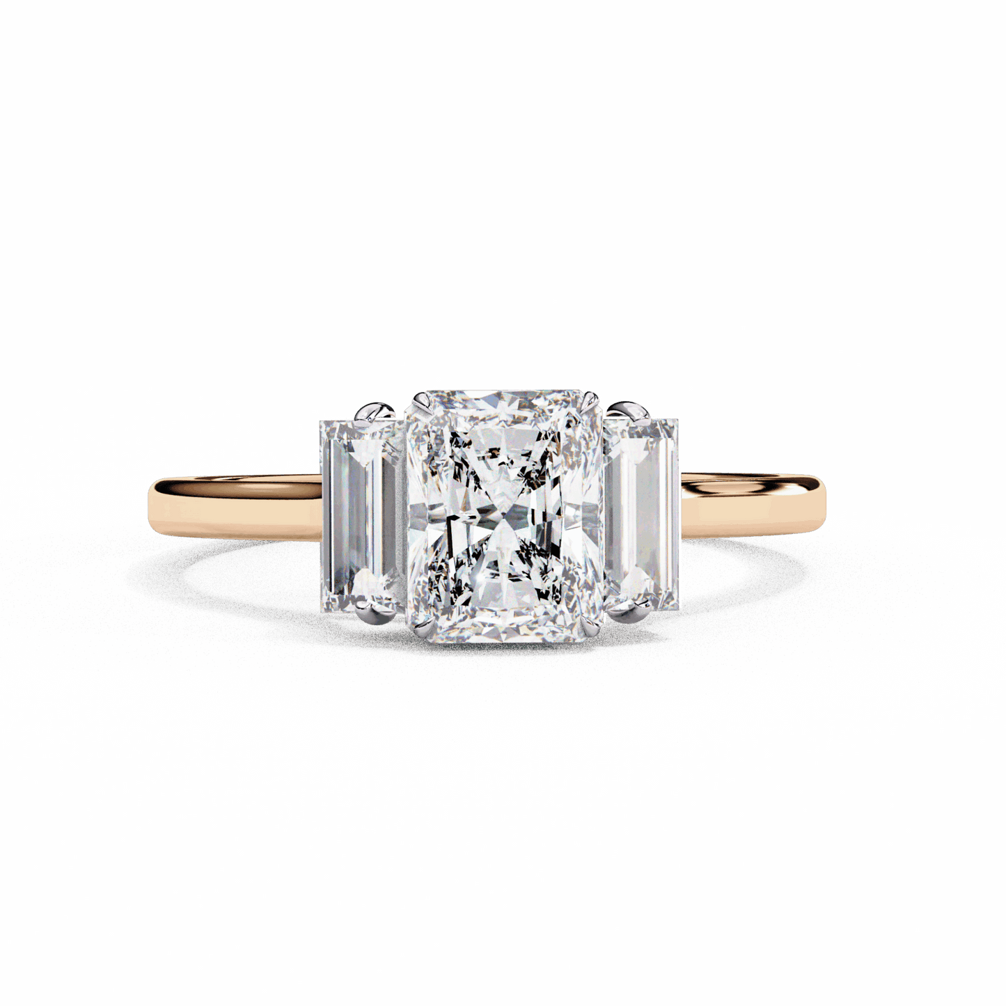 1.75 Carat Radiant Timeless Bond Solitaire Ring in Moissanite | House of Estara