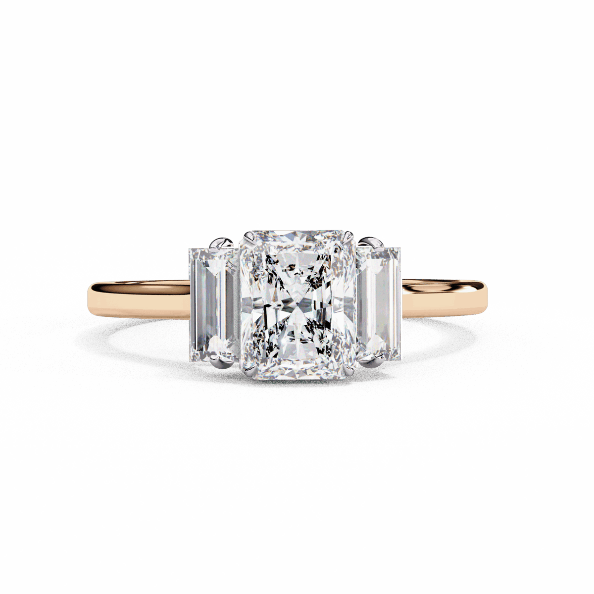 1.75 Carat Radiant Timeless Bond Solitaire Ring in Moissanite | House of Estara
