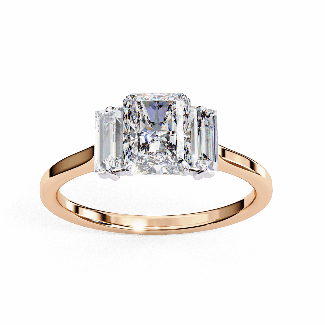 1.75 Carat Radiant Timeless Bond Solitaire Ring in Moissanite | House of Estara