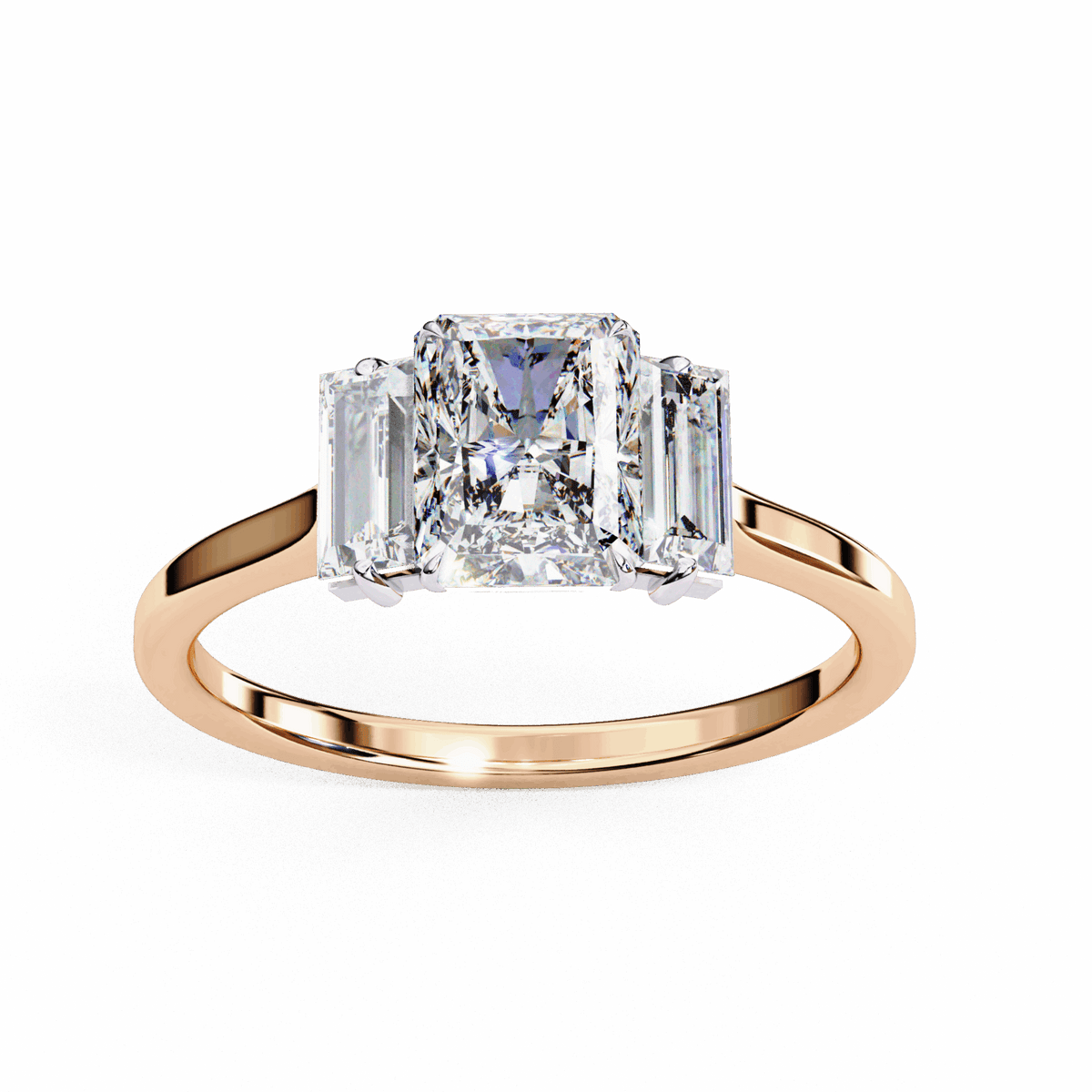 1.75 Carat Radiant Timeless Bond Solitaire Ring in Moissanite | House of Estara