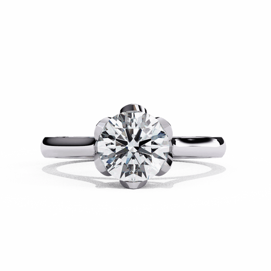 1.5 Carat Round Classic Solitaire Band in Moissanite | House of Estara