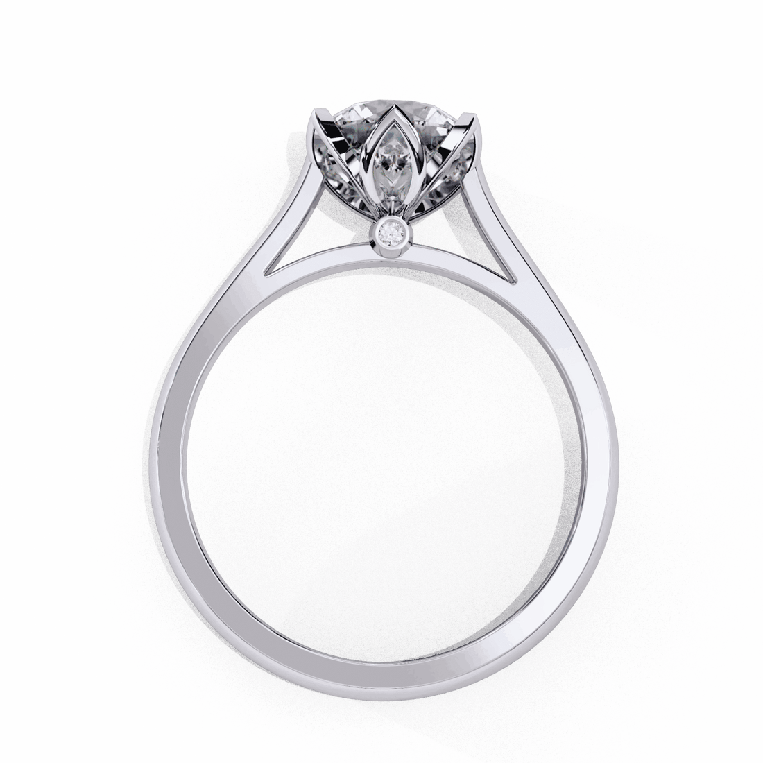 1.5 Carat Round Classic Solitaire Band in Moissanite | House of Estara