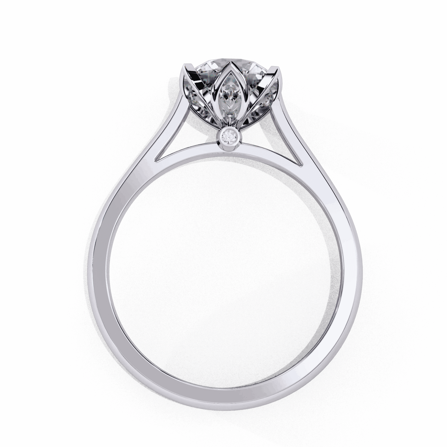 1.5 Carat Round Classic Solitaire Band in Moissanite | House of Estara