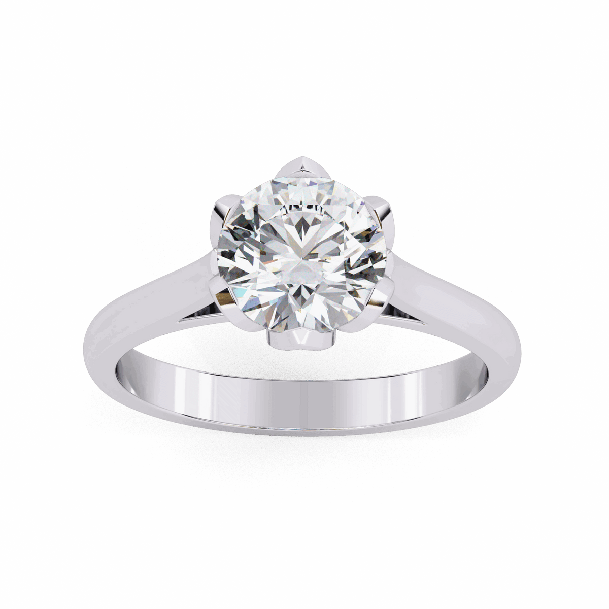 1.5 Carat Round Classic Solitaire Band in Moissanite | House of Estara