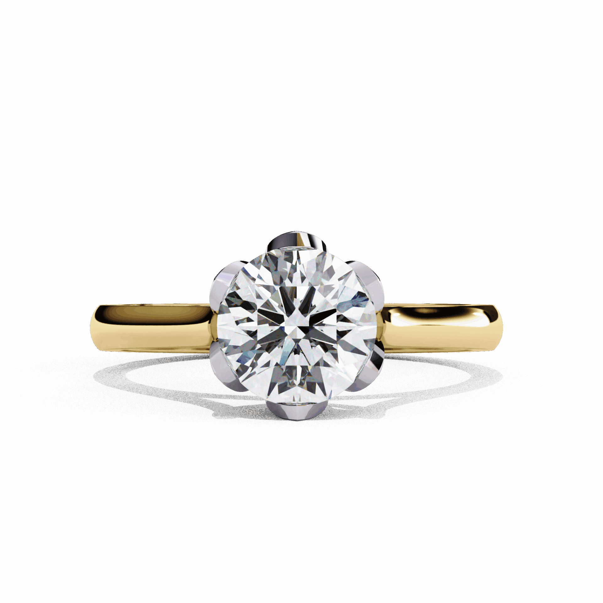 1.5 Carat Round Classic Solitaire Band in Moissanite | House of Estara