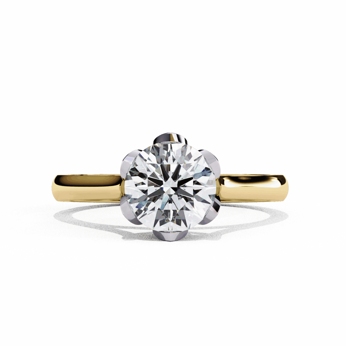 1.5 Carat Round Classic Solitaire Band in Moissanite | House of Estara