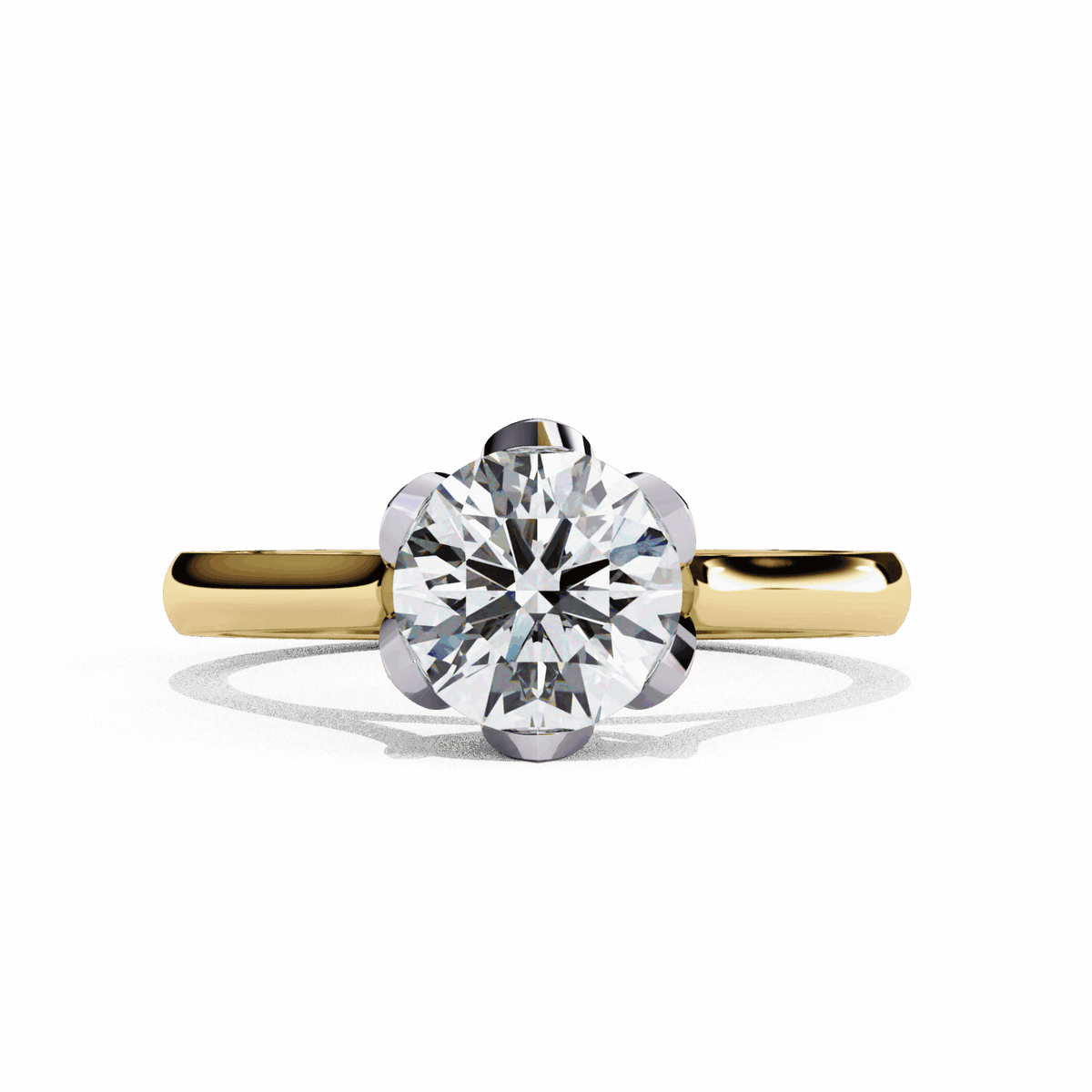 1.5 Carat Round Classic Solitaire Band in Moissanite | House of Estara