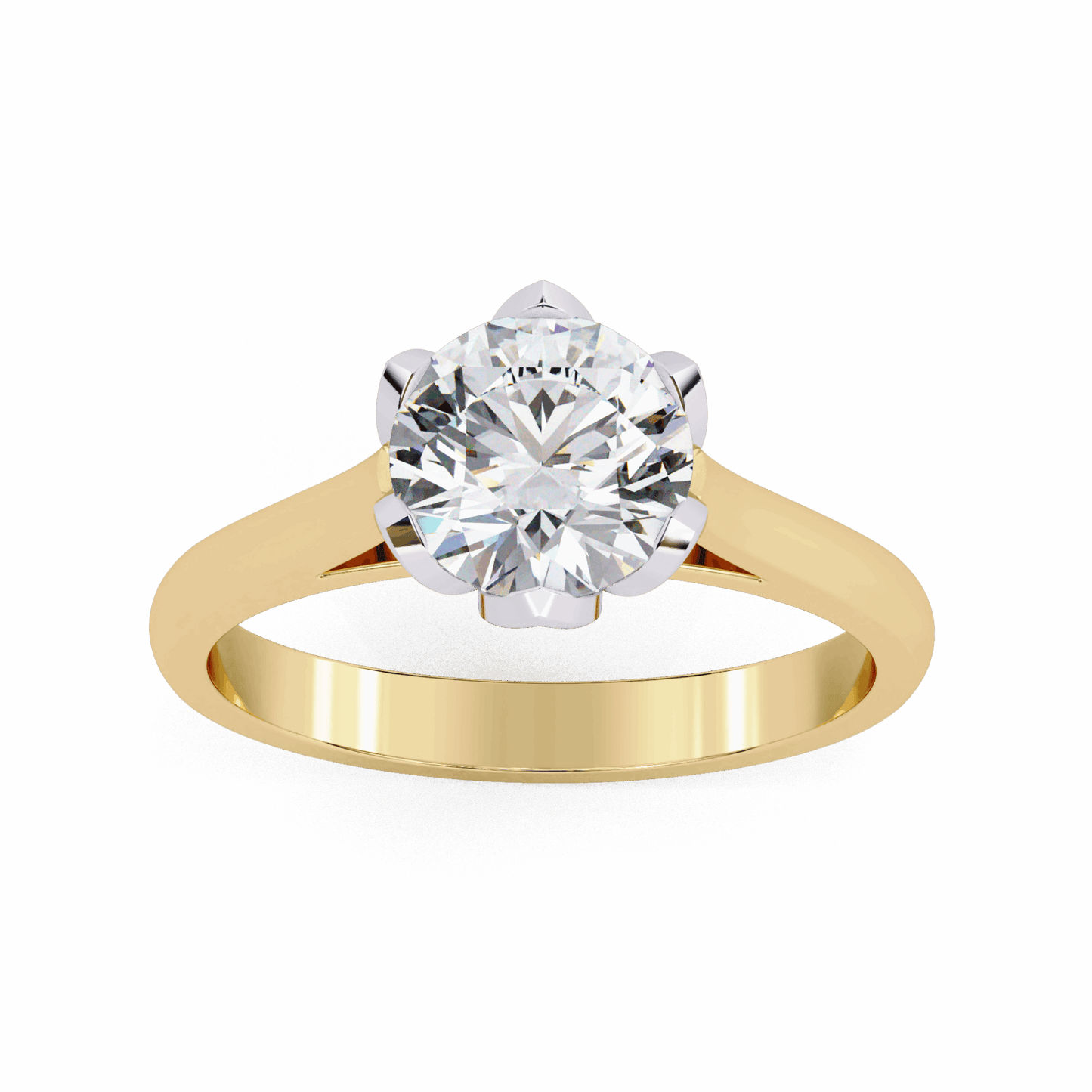 1.5 Carat Round Classic Solitaire Band in Moissanite | House of Estara