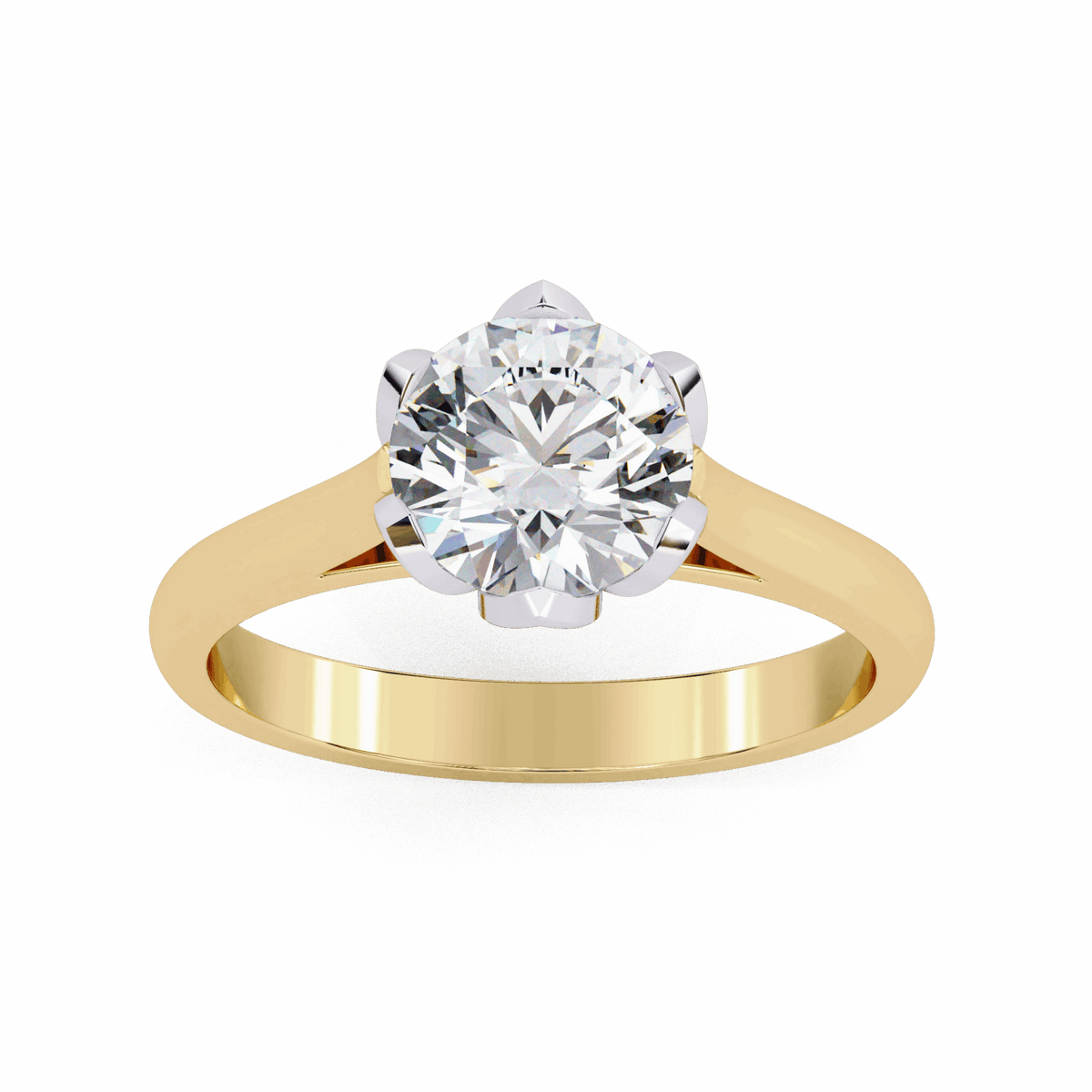 1.5 Carat Round Classic Solitaire Band in Moissanite | House of Estara