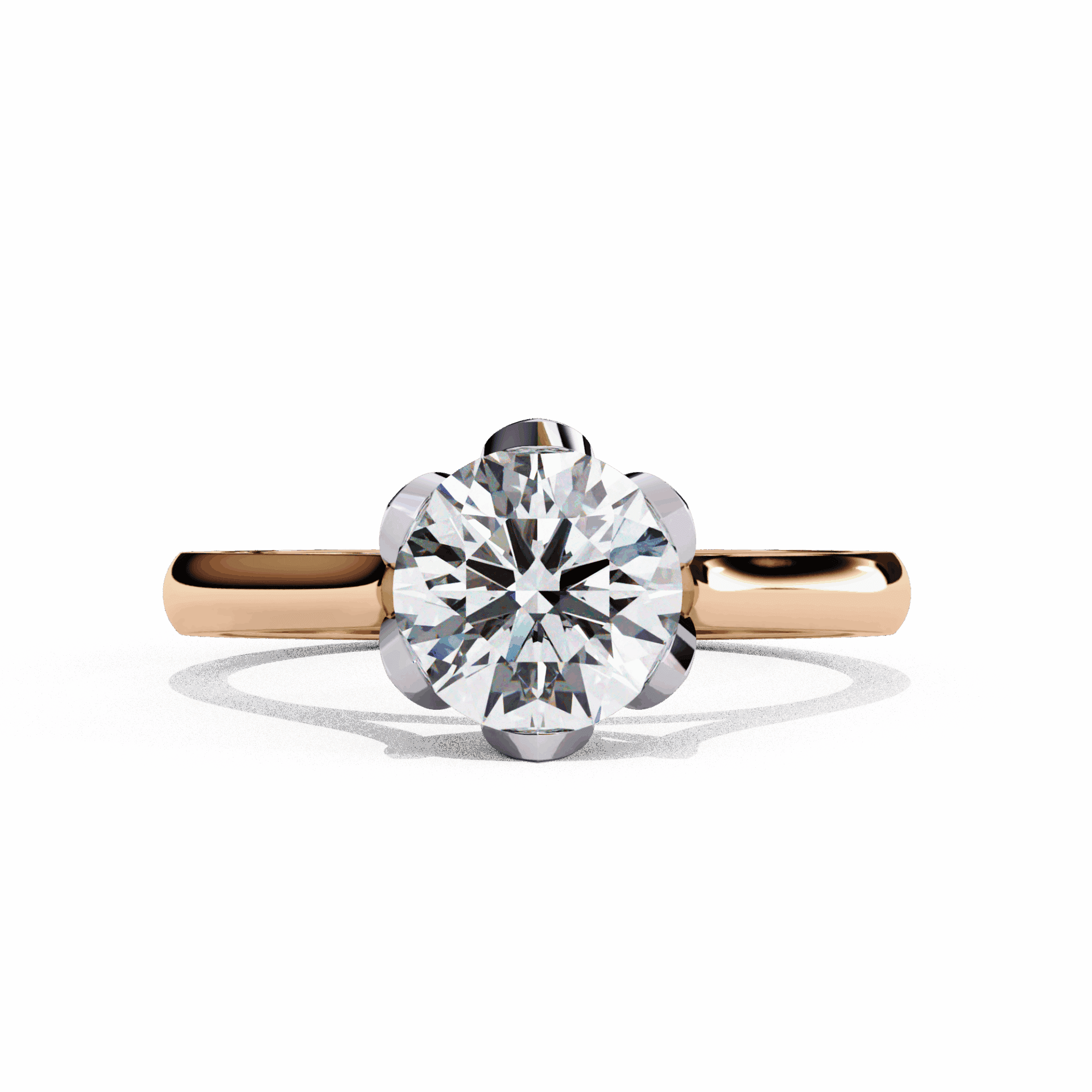 1.5 Carat Round Classic Solitaire Band in Moissanite | House of Estara