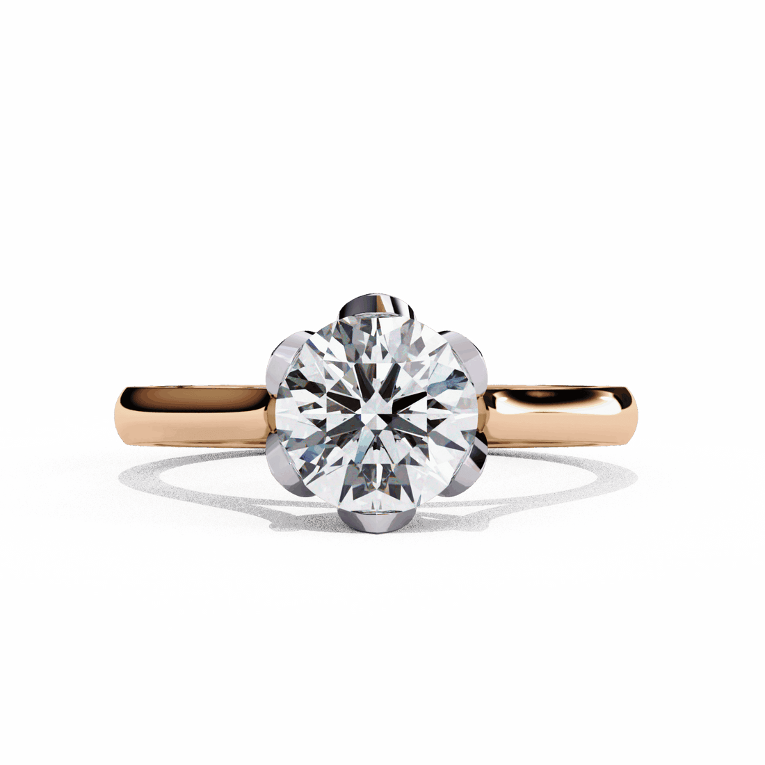 1.5 Carat Round Classic Solitaire Band in Moissanite | House of Estara