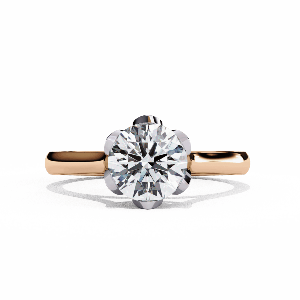 1.5 Carat Round Classic Solitaire Band in Moissanite | House of Estara