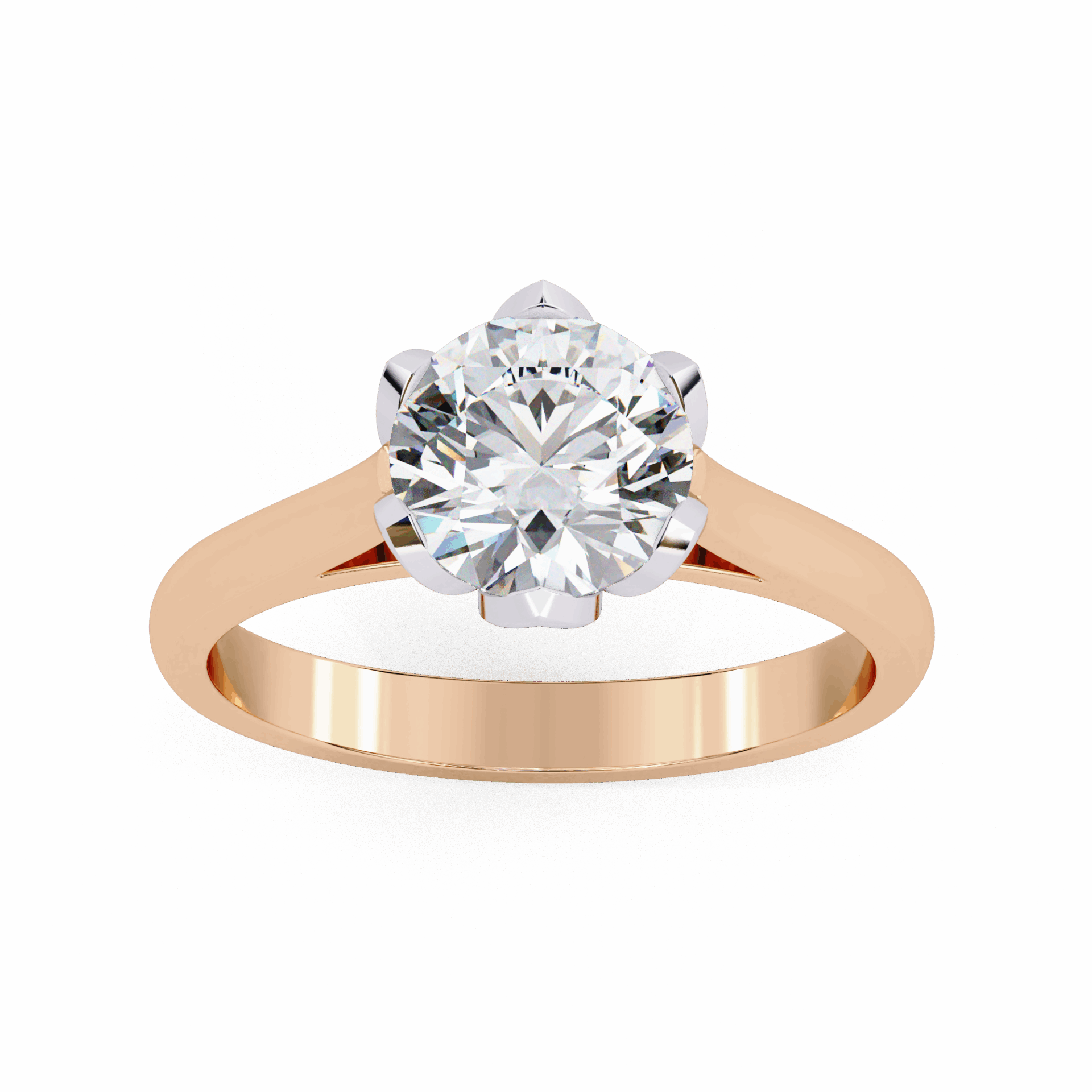 1.5 Carat Round Classic Solitaire Band in Moissanite | House of Estara