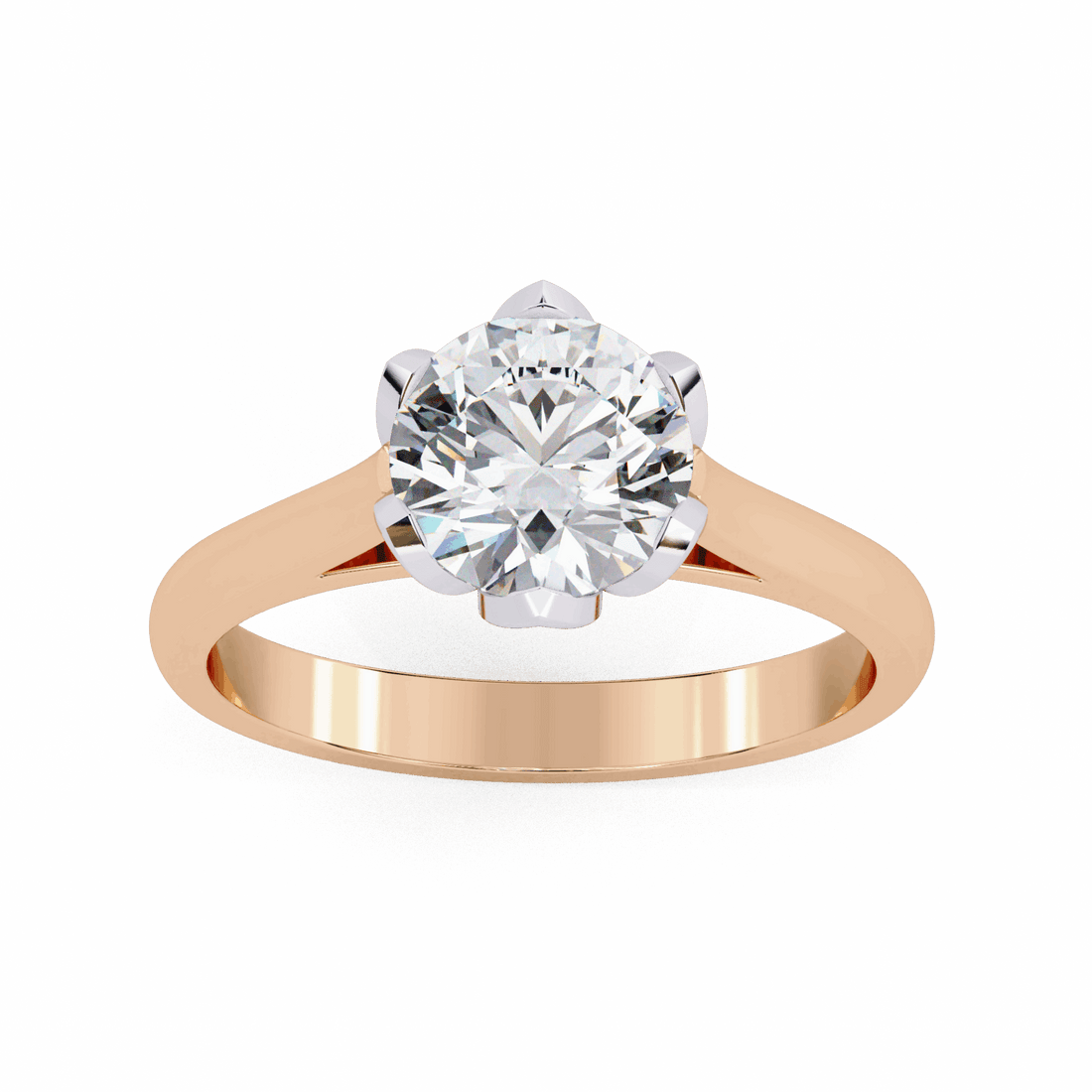 1.5 Carat Round Classic Solitaire Band in Moissanite | House of Estara