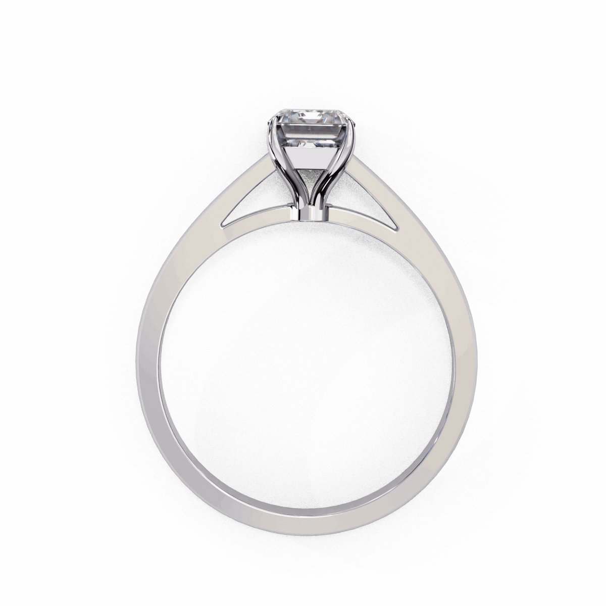 1.25 Carat Emerald Cut Solitaire Ring in Moissanite | House of Estara