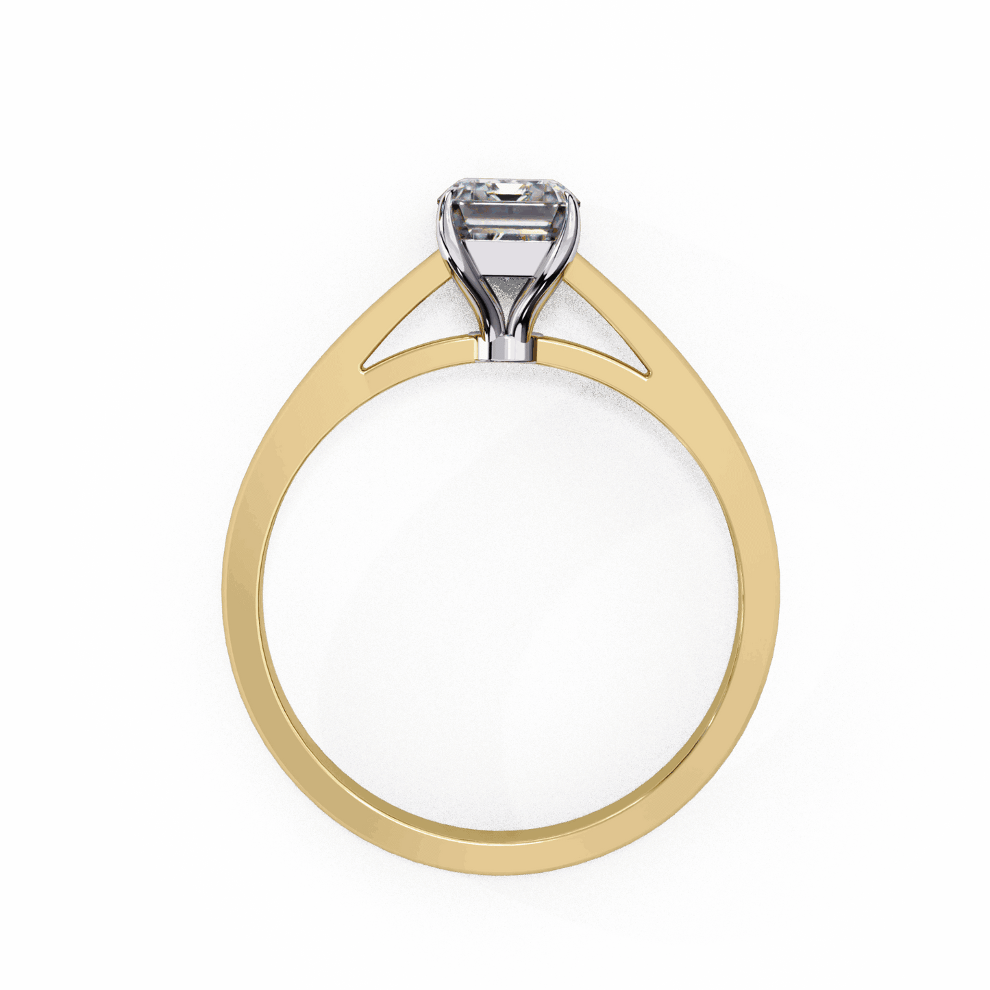 1.25 Carat Emerald Cut Solitaire Ring in Moissanite | House of Estara