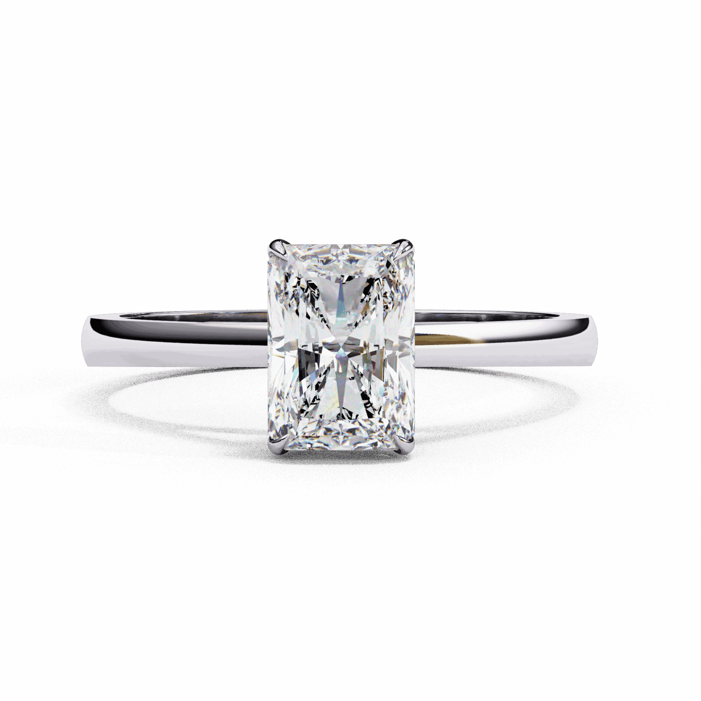 1.25 Carat Radiant Cut Solitaire Ring in Moissanite | House of Estara