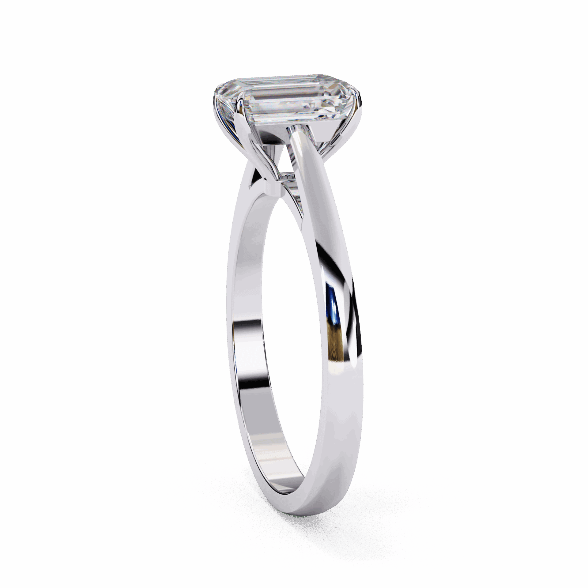 1.25 Carat Radiant Cut Solitaire Ring in Moissanite | House of Estara