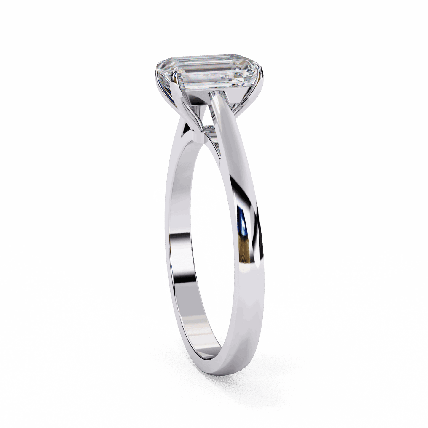 1.25 Carat Radiant Cut Solitaire Ring in Moissanite | House of Estara