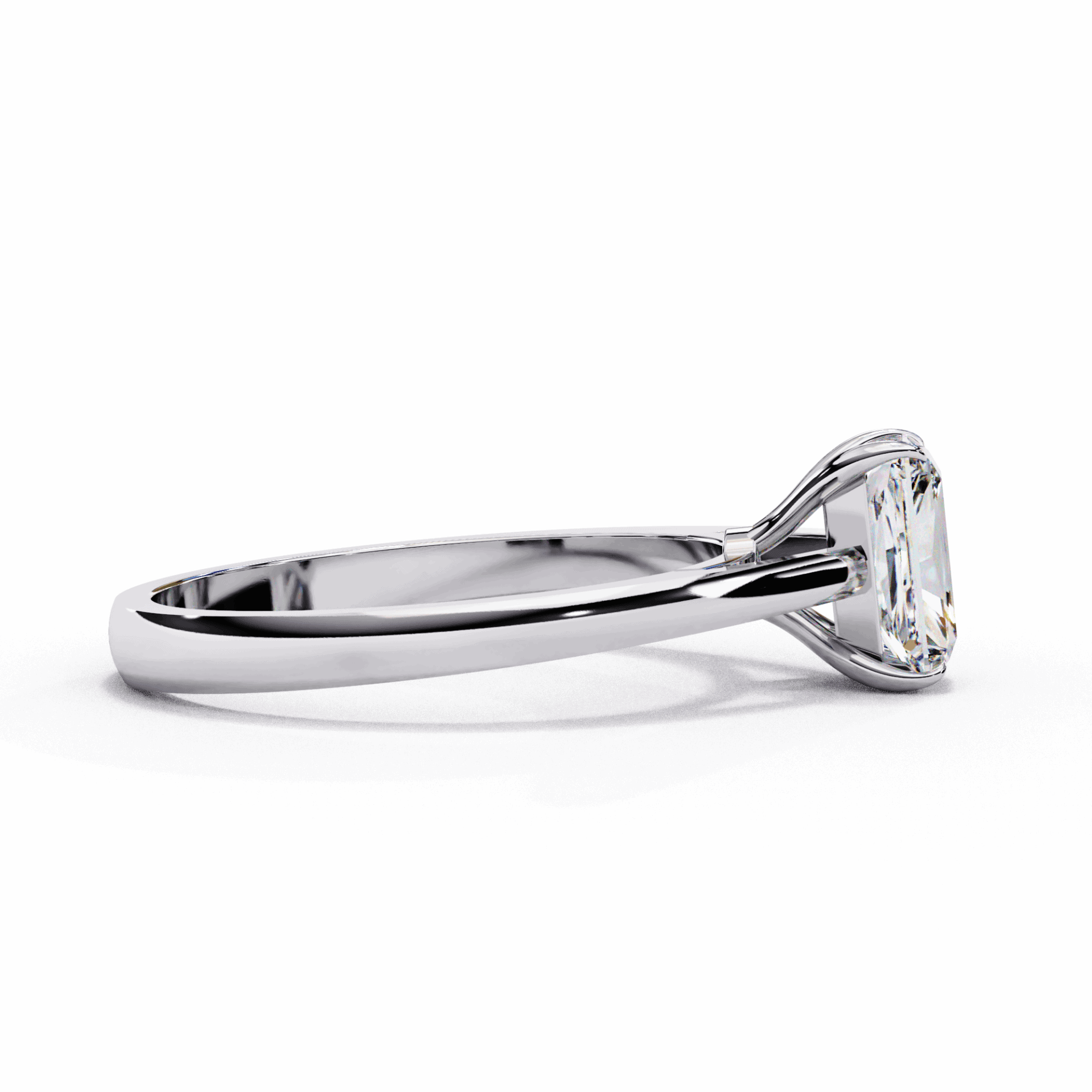 1.25 Carat Radiant Cut Solitaire Ring in Moissanite | House of Estara