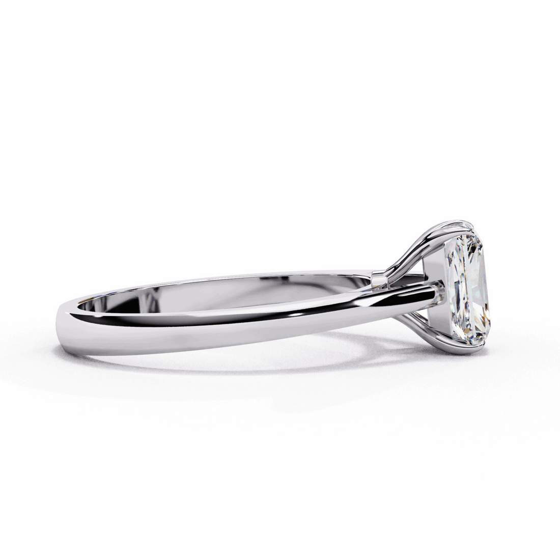 1.25 Carat Radiant Cut Solitaire Ring in Moissanite | House of Estara