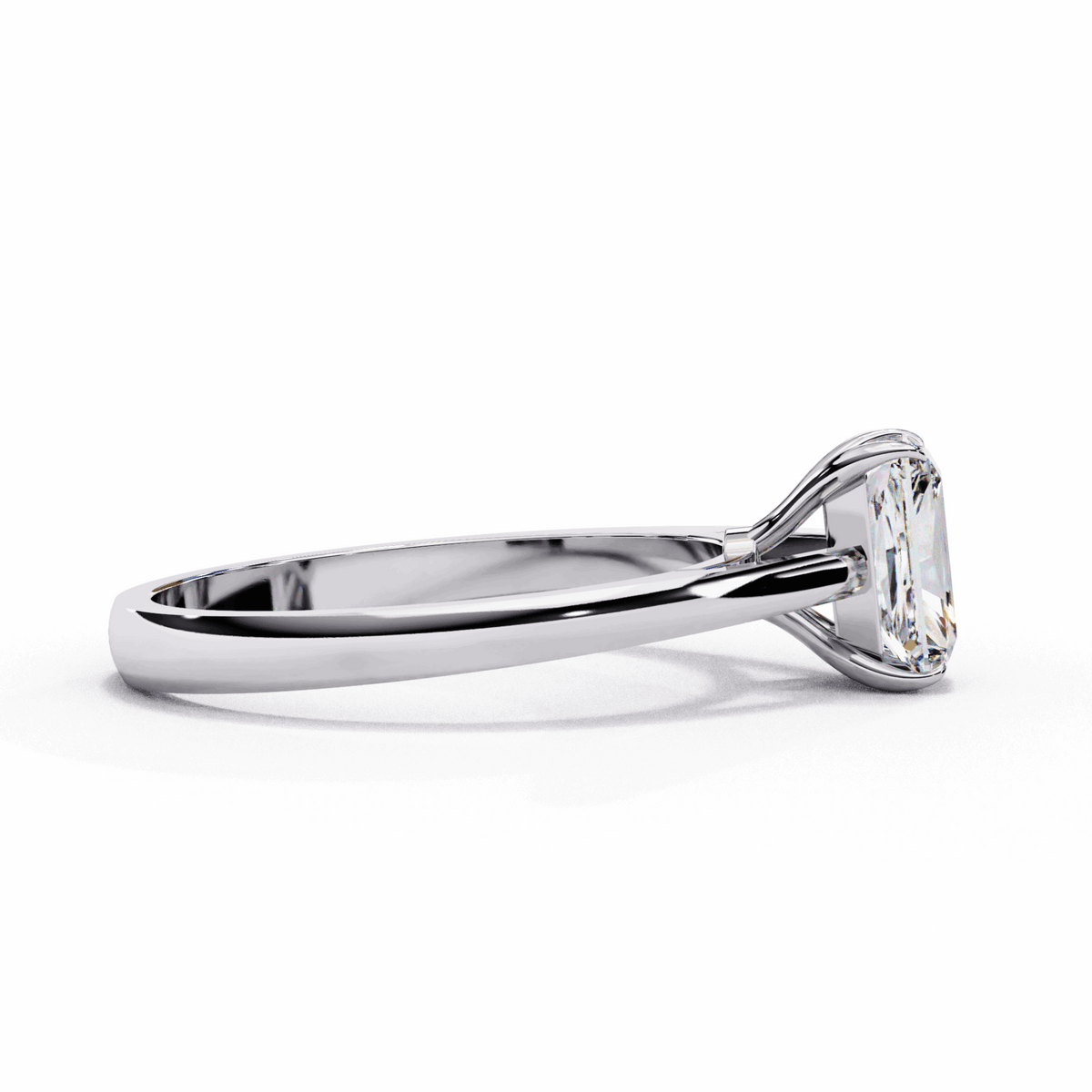 1.25 Carat Radiant Cut Solitaire Ring in Moissanite | House of Estara