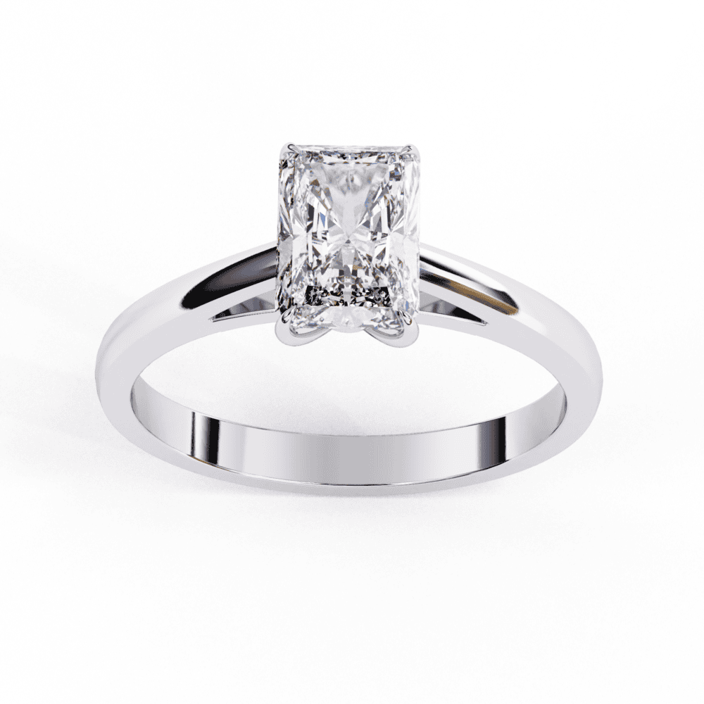 1.25 Carat Radiant Cut Solitaire Ring in Moissanite | House of Estara