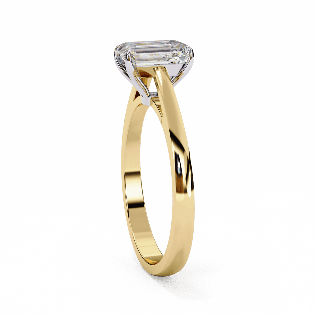 1.25 Carat Radiant Cut Solitaire Ring in Moissanite | House of Estara