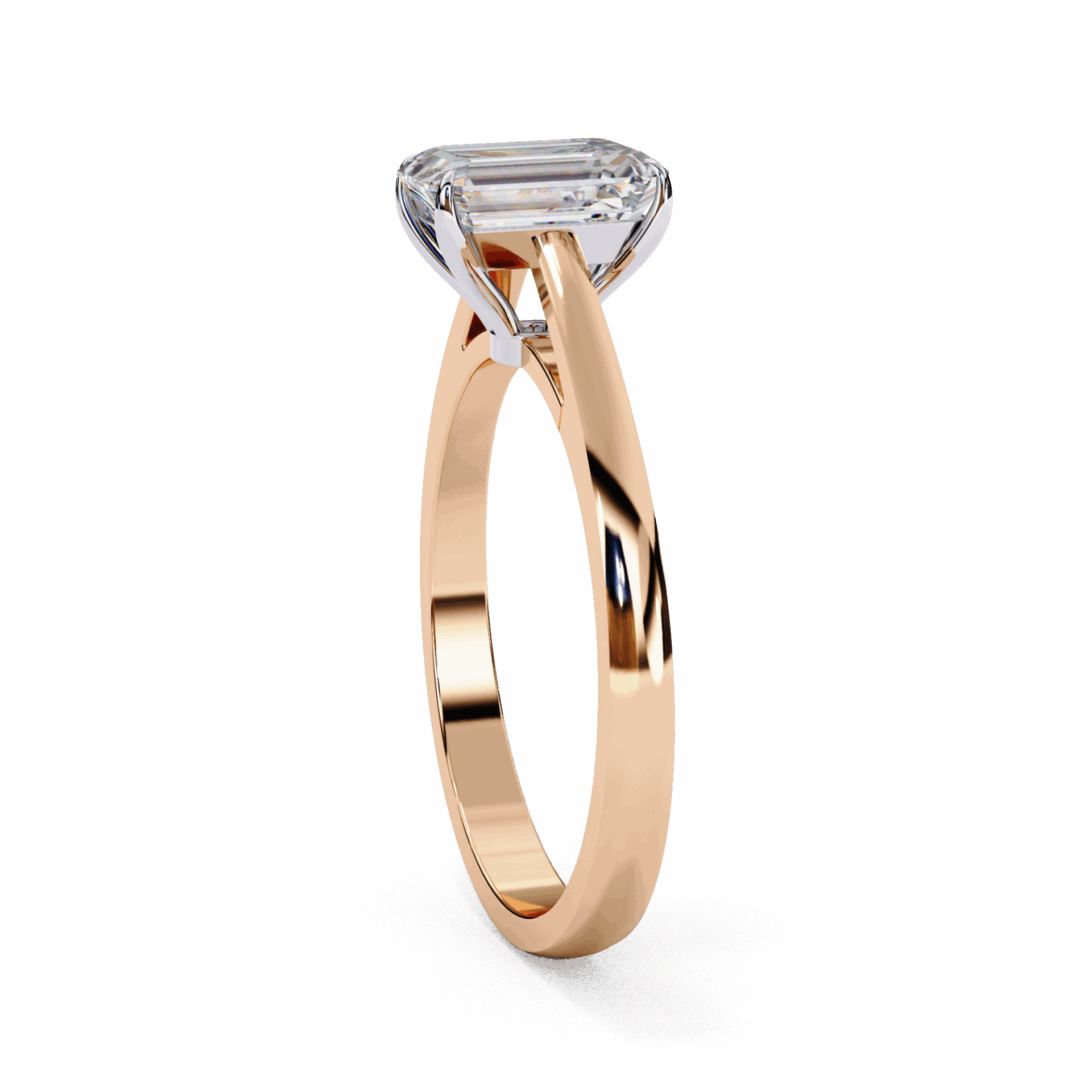 1.25 Carat Radiant Cut Solitaire Ring in Moissanite | House of Estara