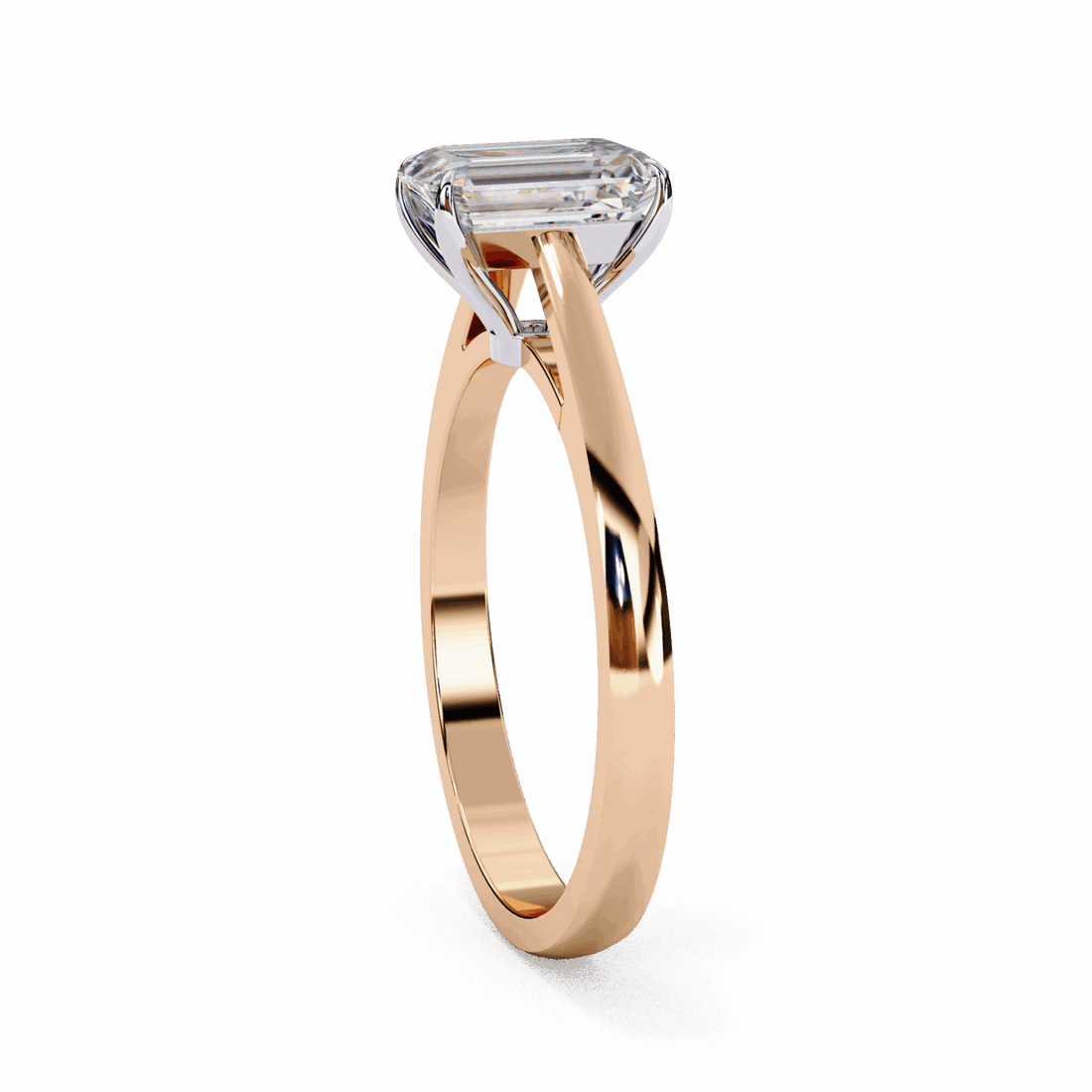 1.25 Carat Radiant Cut Solitaire Ring in Moissanite | House of Estara
