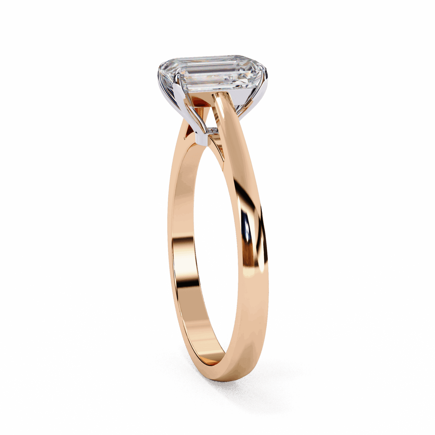 1.25 Carat Radiant Cut Solitaire Ring in Moissanite | House of Estara